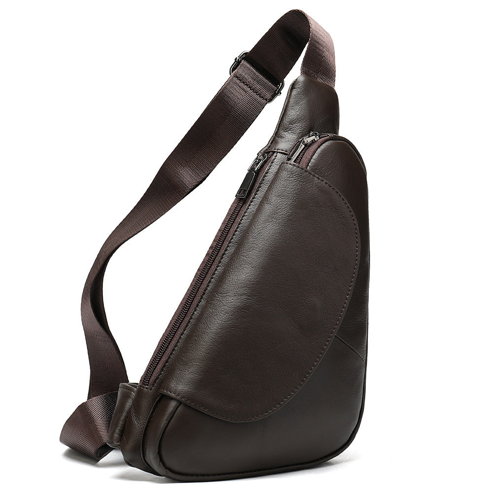 Sac triangulaire créatif en cuir souple