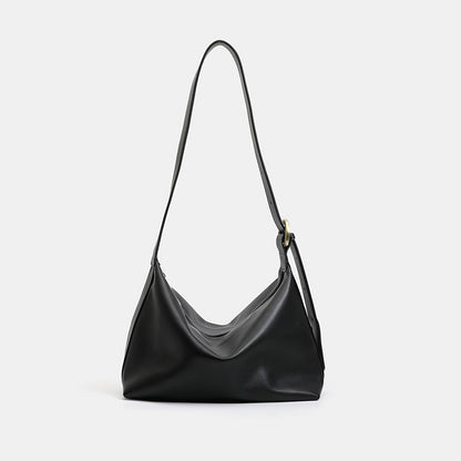 Sac à bandoulière grande capacité en cuir véritable pour femme