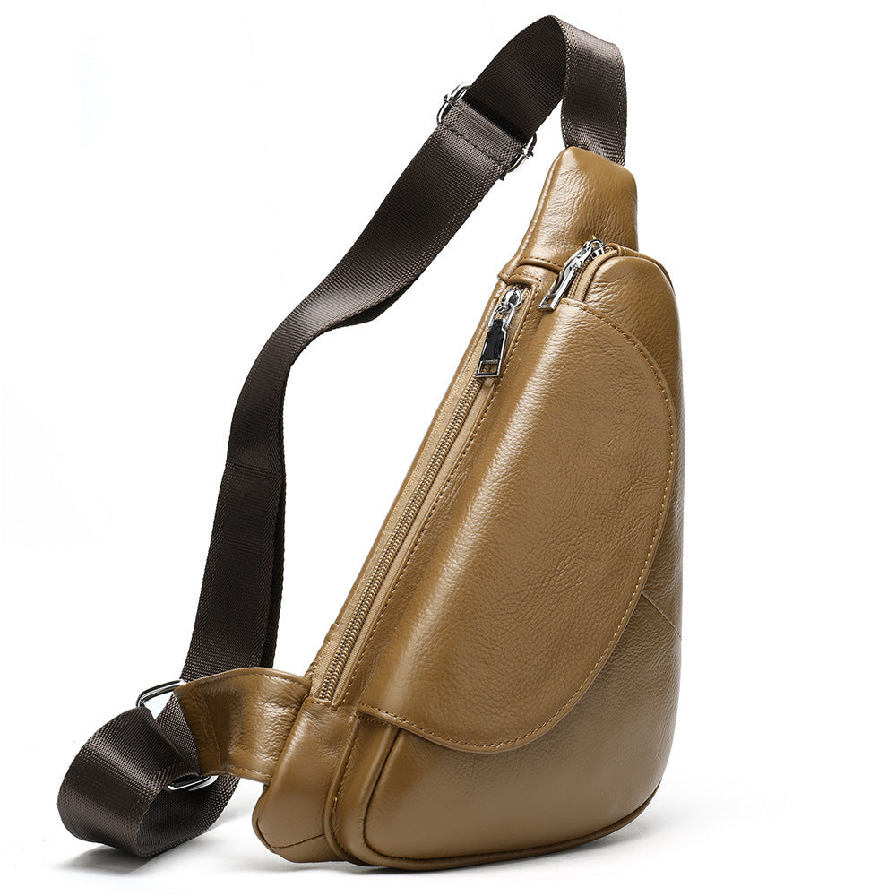 Sac triangulaire créatif en cuir souple