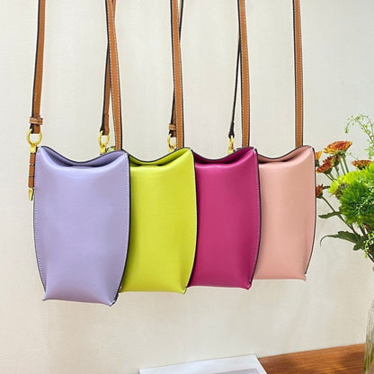 Bolso bandolera de piel auténtica estilo tendencia