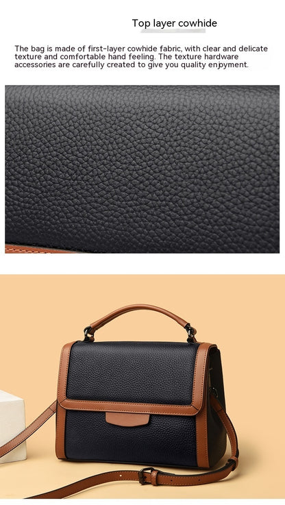 Bolso de mano de cuero suave y texturizado, elegante y moderno