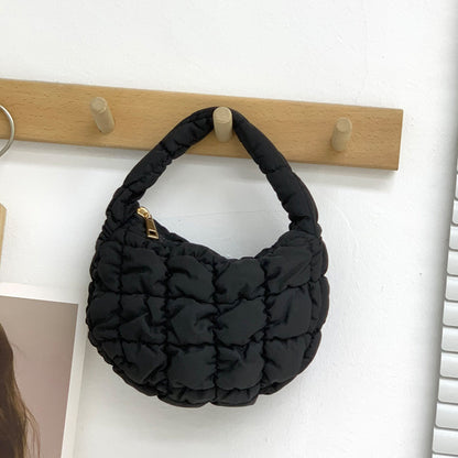 Sac à main à carreaux plissé à la mode pour femme