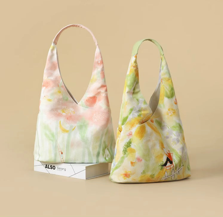 Sac en toile avec illustration Sac seau à bandoulière