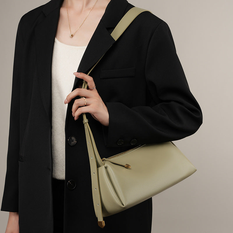 Sac à main baguette en cuir de vachette de haute qualité pour femme