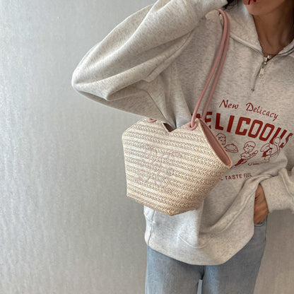 Women's Fashionable Retro Underarm Woven Bag