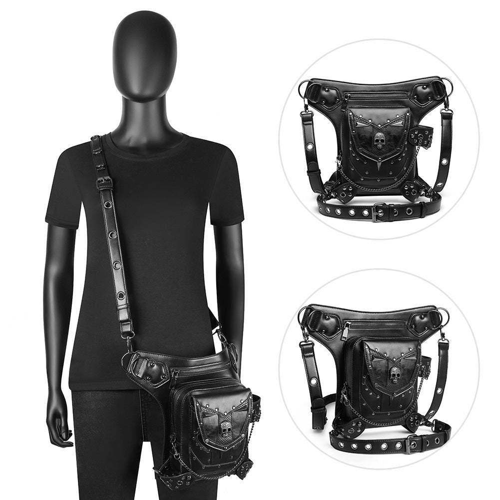 Punk Motorcycle Skull Chain Women's Crossbody Bag