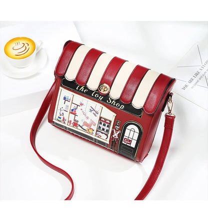 Women Personalized Parquet Small Square Contrast Color Bag