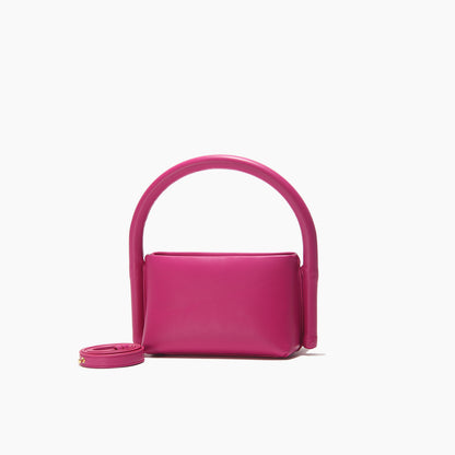 Small Number Single Shoulder Handbag With Cylindrical Handle