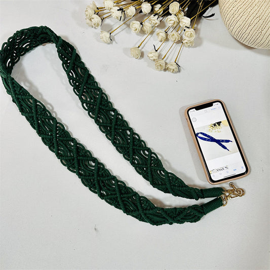 Woven Replacement Handbag Strap Widened Mobile Phone Crossbody Bag Strap Anti-lost Lanyard