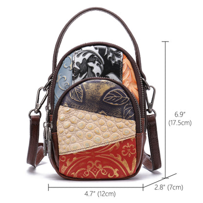 Sac à main pour femme en cuir avec coutures