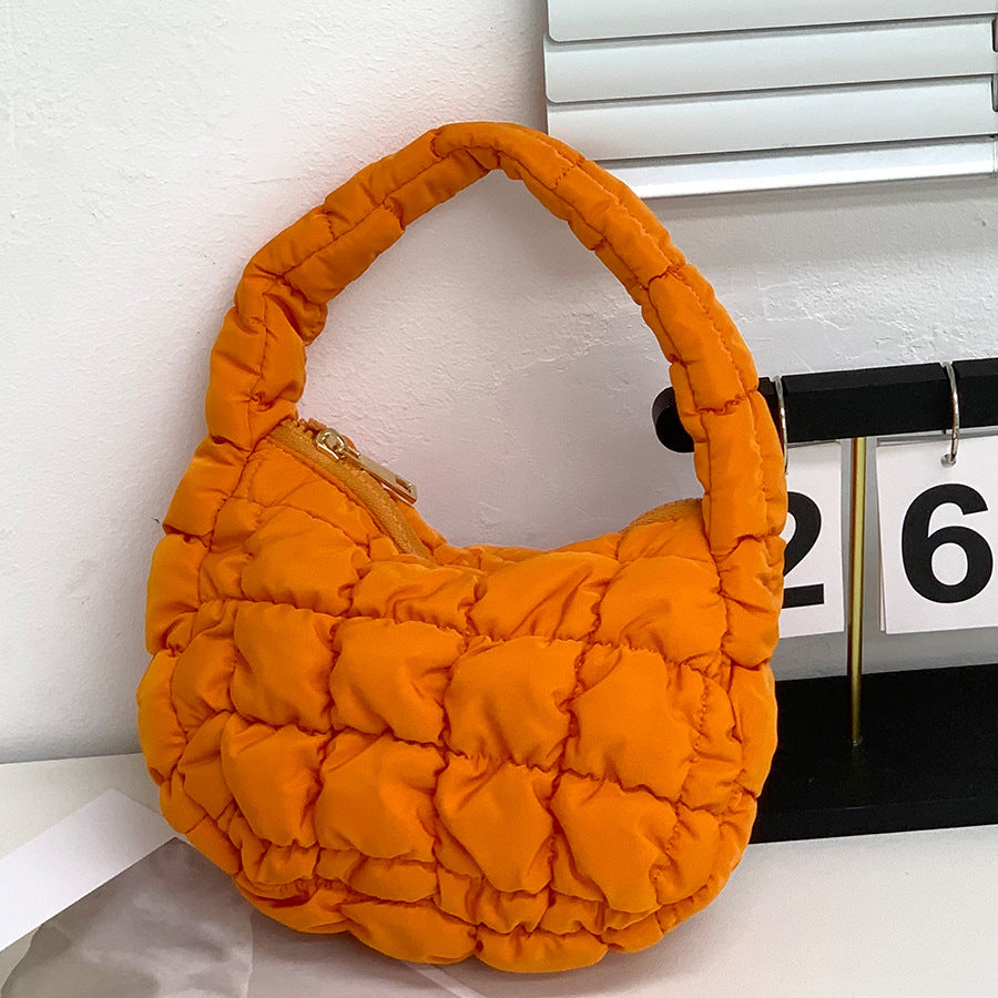 Sac à main à carreaux plissé à la mode pour femme