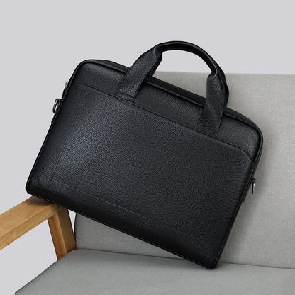 Sac à main en cuir véritable pour homme, première couche de cuir de vache