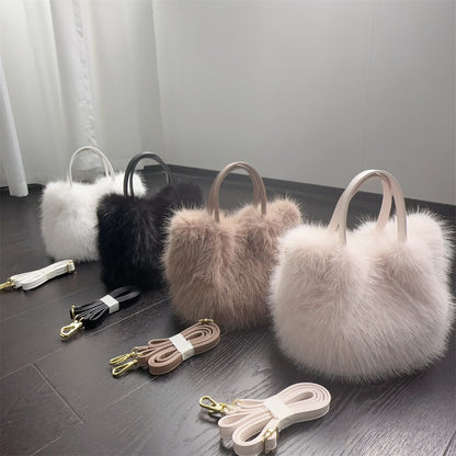 Women's Fox Fur-style Tote Bag