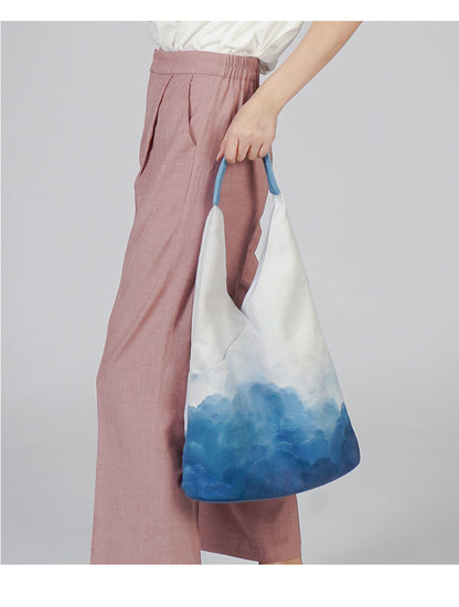 Sac à bandoulière simple et artistique pour femme, grande capacité