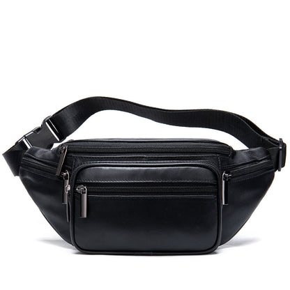 Bolso de piel de oveja para móvil de color negro