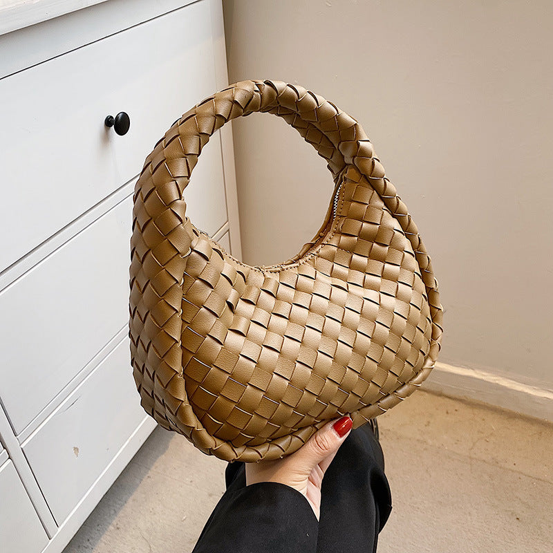 Woven Tote Cute Solid Color Fashion All-match Handbag