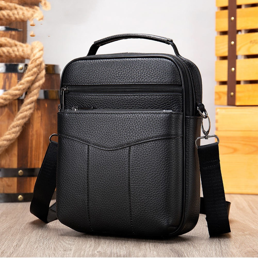 Bolso de hombro de cuero para hombre de negocios