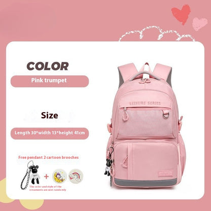 Simple Commute Schoolbag Women's Waterproof Backpack Campus