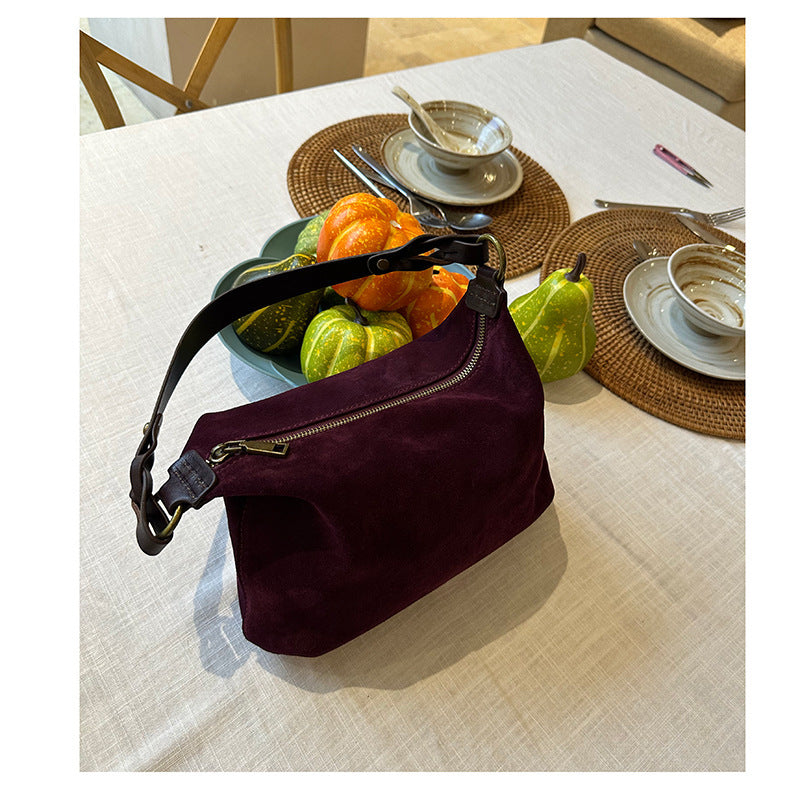 Sac messager à bandoulière portable de haute qualité en cuir de vachette avec couche supérieure