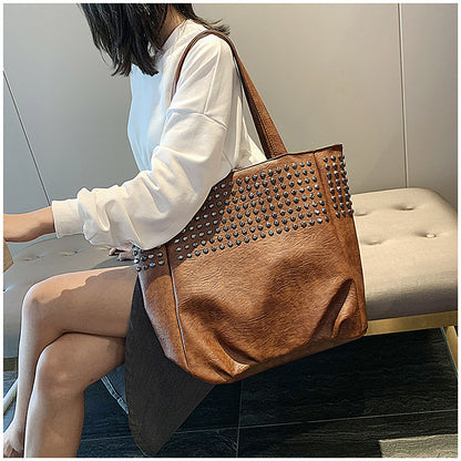 Fashion Large Capacity Women Tote Bag Quality Leather For Female Shoulder Bag Leisure Women Handbag Black Lady's bolsa feminina