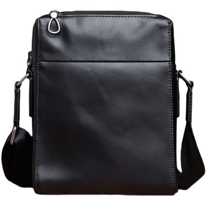 Bolso de hombro de cuero para hombre hecho a mano y sencillo