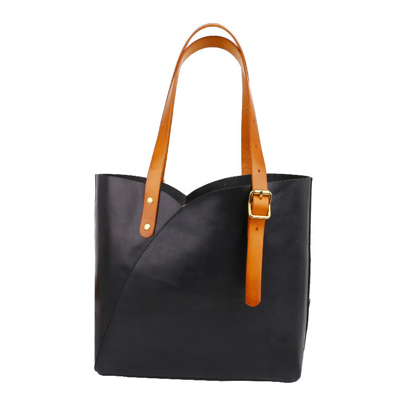 Cowhide Portable Fashion One-shoulder Tote Bag