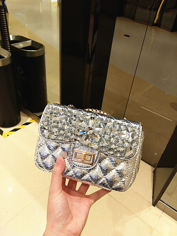 Sac à main en diamant avec strass en diamant