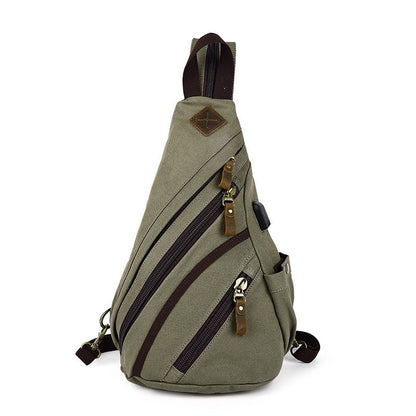 Men's Chest Bag Retro Canvas One Shoulder