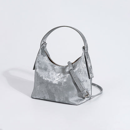 Sac à main en cuir véritable pour femme, tendance, en satin, polyvalent