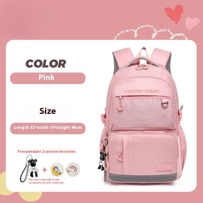 Simple Commute Schoolbag Women's Waterproof Backpack Campus