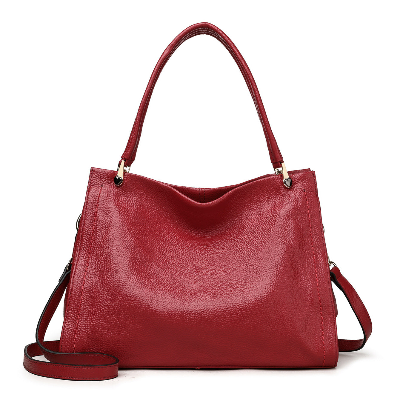 Sac à bandoulière simple en cuir de vachette pour femme