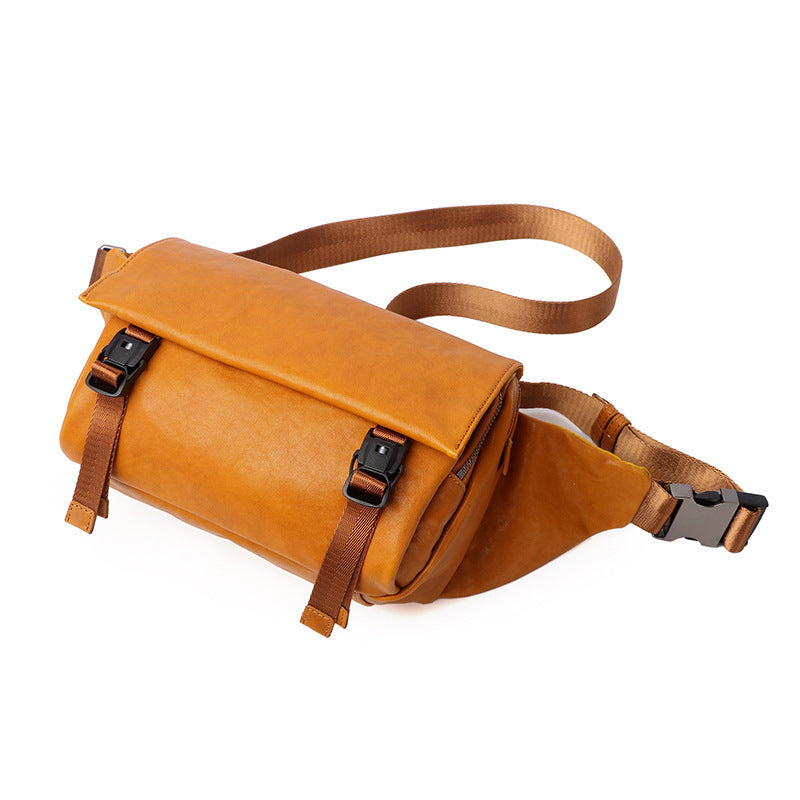 Men's Casual Vegetable Tanned Leather Bag