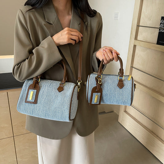 Sac à main en denim rétro simple et tendance pour femme