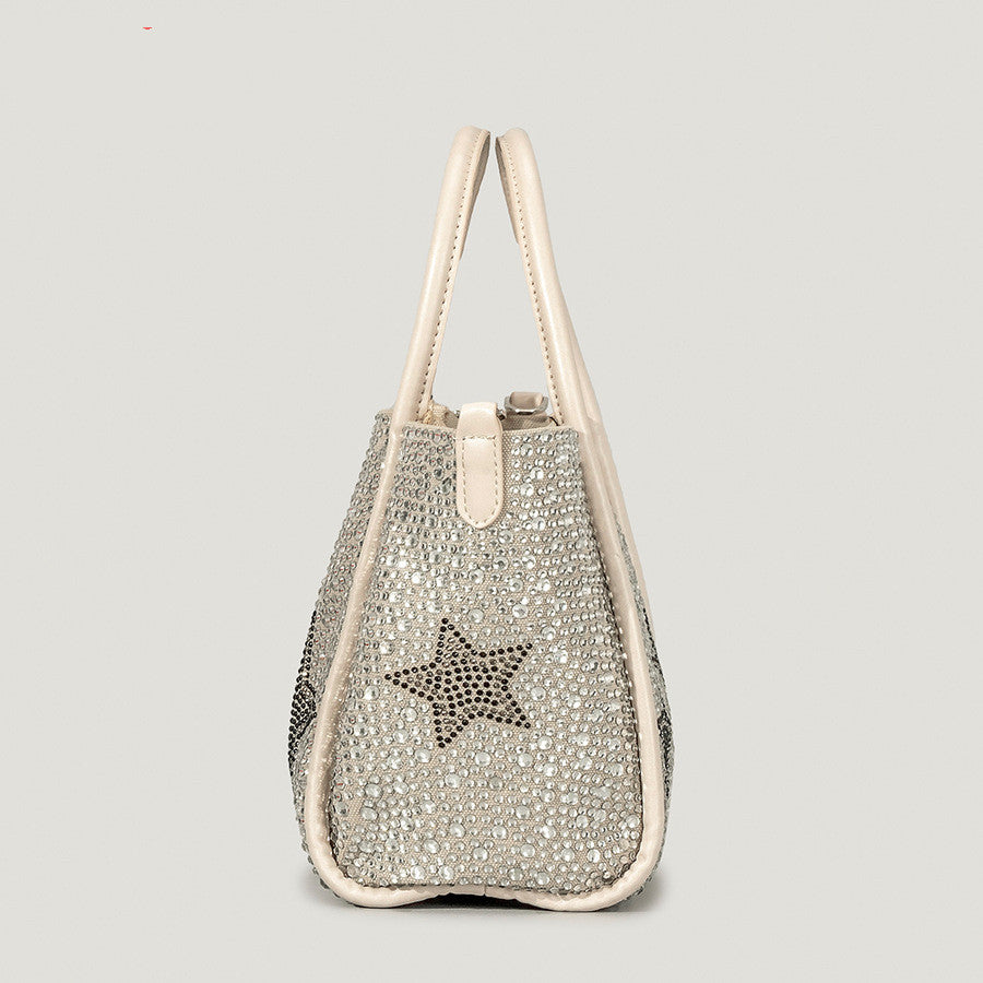 Bolso de compras con diamantes de imitación XINGX para mujer, otoño e invierno