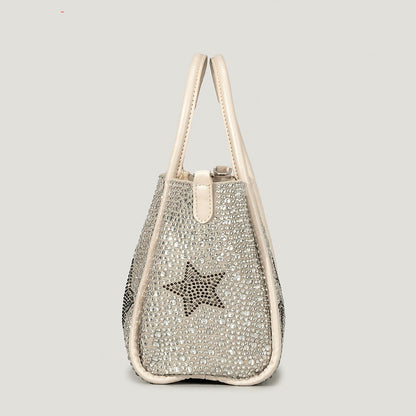 Bolso de compras con diamantes de imitación XINGX para mujer, otoño e invierno