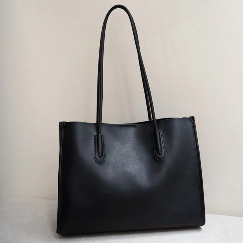 Sac en cuir véritable Sac fourre-tout pour femme Sac à bandoulière de grande capacité