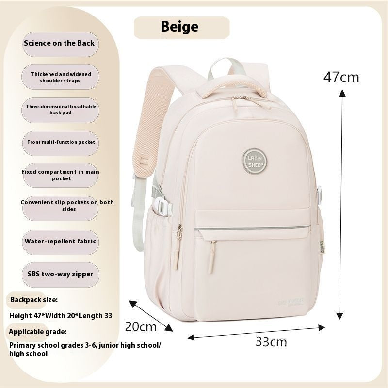 Student Backpack Burden Reduction Large Capacity Spine Protection