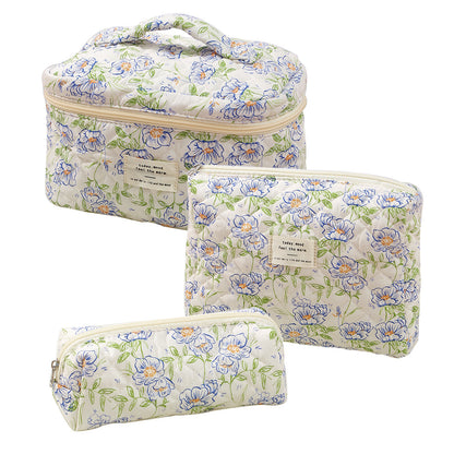 Cotton Cosmetic Bag Portable Toiletry Storage