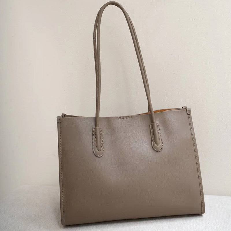 Sac en cuir véritable Sac fourre-tout pour femme Sac à bandoulière de grande capacité