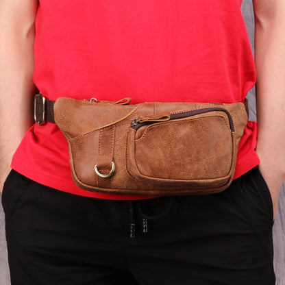 Bolso bandolera para teléfono, bolso de cintura para el pecho, bolso de cuero para hombre