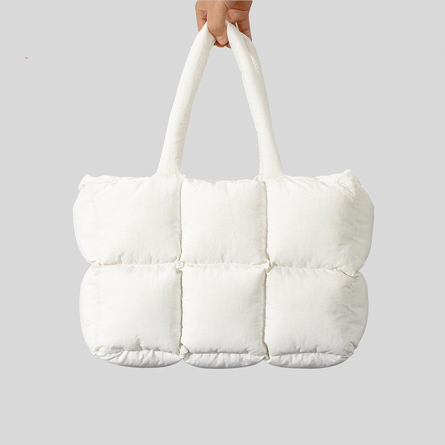 Sac à main en duvet souple pour femme, sacs en coton remplis de coton