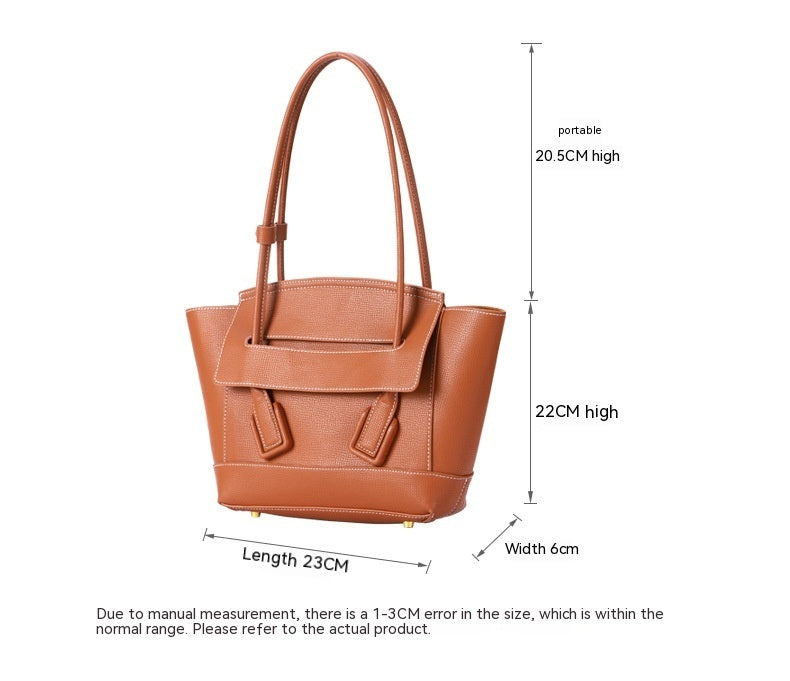 Genuine Leather Women's Bag Special-interest Design Underarm