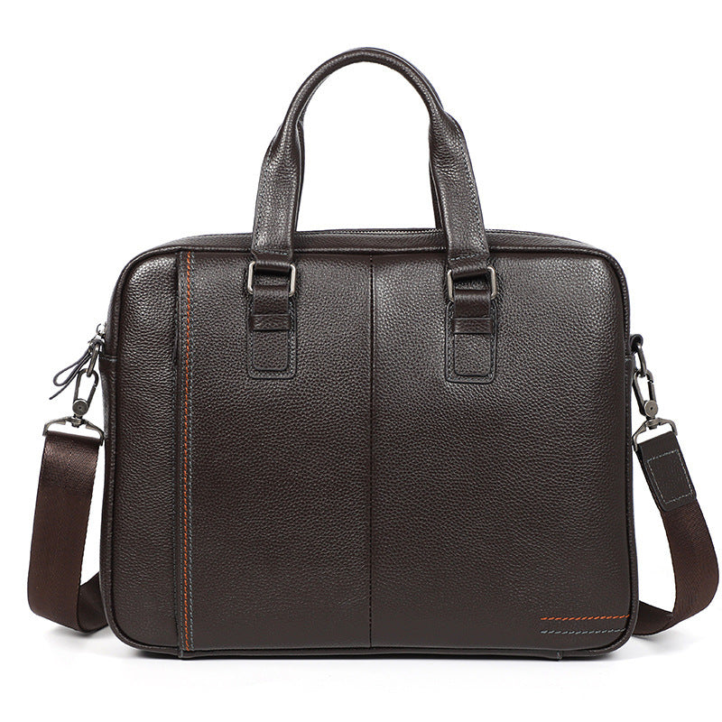 Leather leather handbag for men