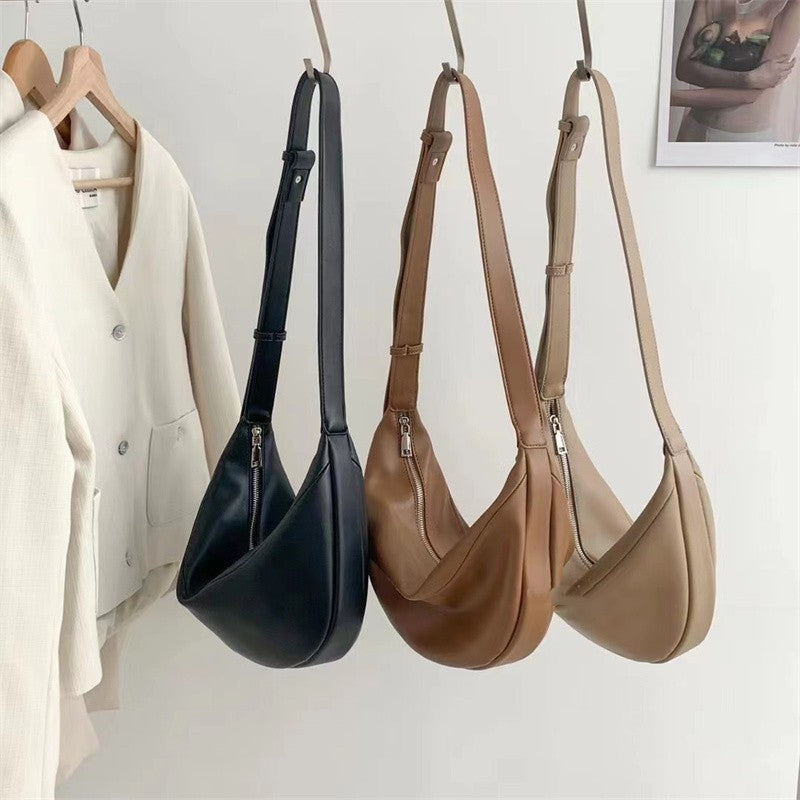 Bolso diagonal suave de gran capacidad para mujer