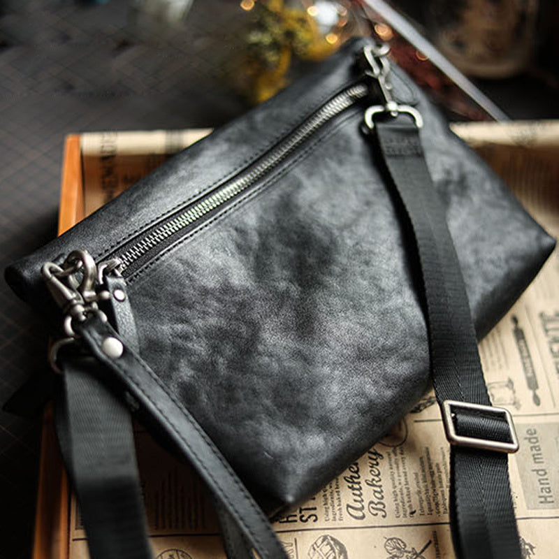 Men's Leather Mini Diagonal Bag