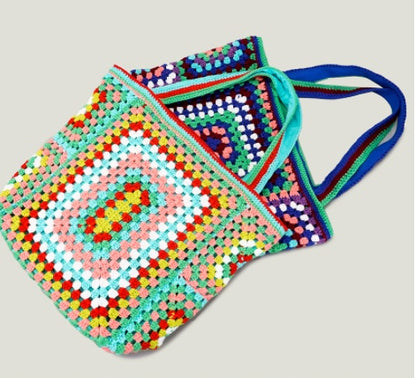 Bolso de hombro informal de verano de gran capacidad tejido a mano debajo del brazo