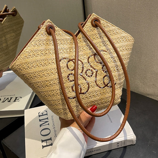 Sac tissé rétro tendance pour femme