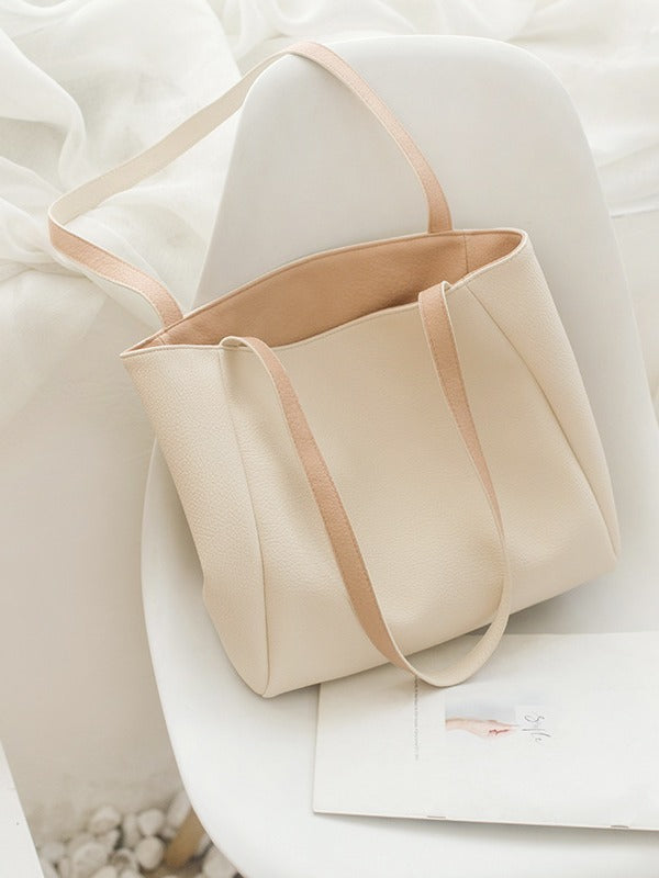 Contrast Color Double-sided Available Tote Bag