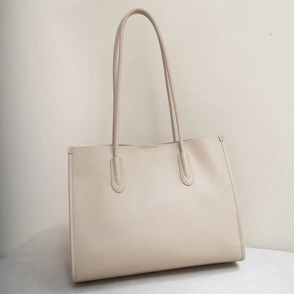 Sac en cuir véritable Sac fourre-tout pour femme Sac à bandoulière de grande capacité