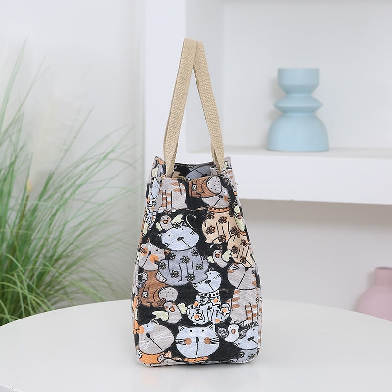 Sac à main portable de grande capacité pour femme avec motif dessin animé